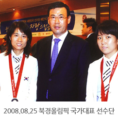 2008.08.25 북경올림픽 국가대표 여자탁구 선수단